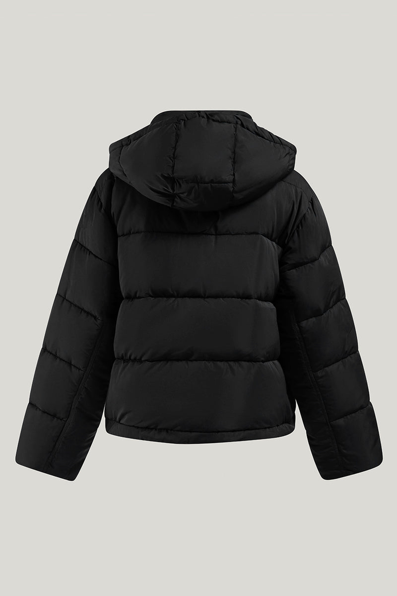 Moncler Soulare Quilted Down Puffer Jacket Black, $1,630 | Neiman Marcus |  Lookastic