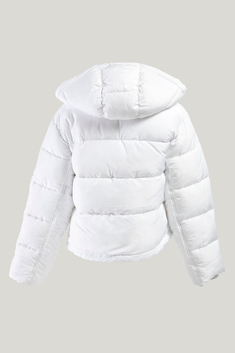 White puffa cheap jackets