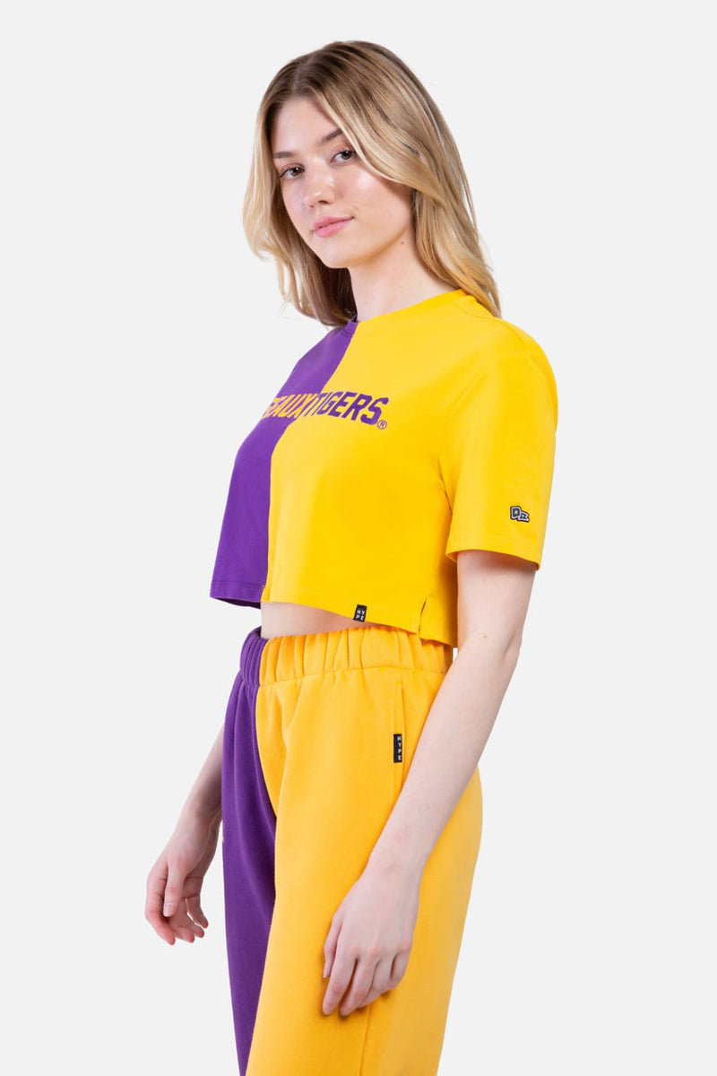 LSU Color-Block Sweats X-Large / Purple and White | Hype and Vice