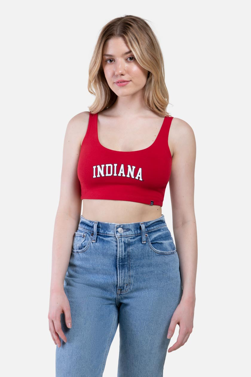 Indiana University Scoop Neck Crop Top