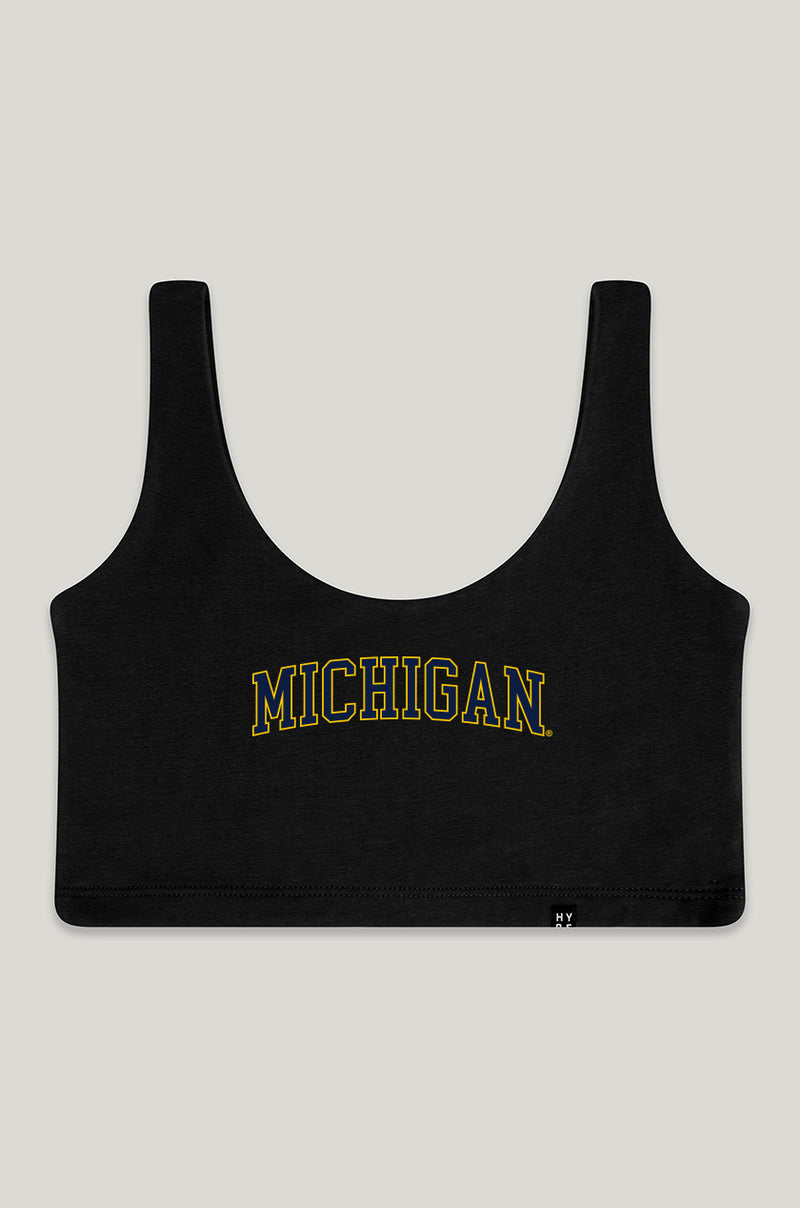 University of Michigan | Scoop Neck Crop Top Small / Grey | Hype and Vice