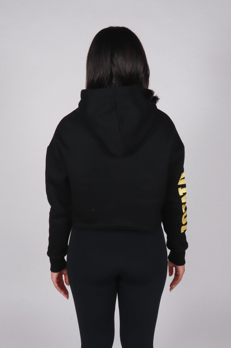 Iowa Cropped Hoodie | Hype and Vice Medium / Gold | Hype and Vice